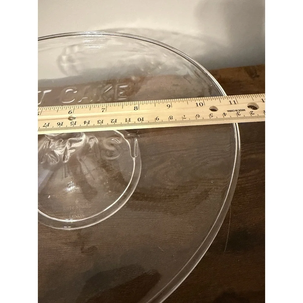 Kate Spade Lenox‎ Eat Cake For Breakfast Glass Cake Stand Pedestal 12